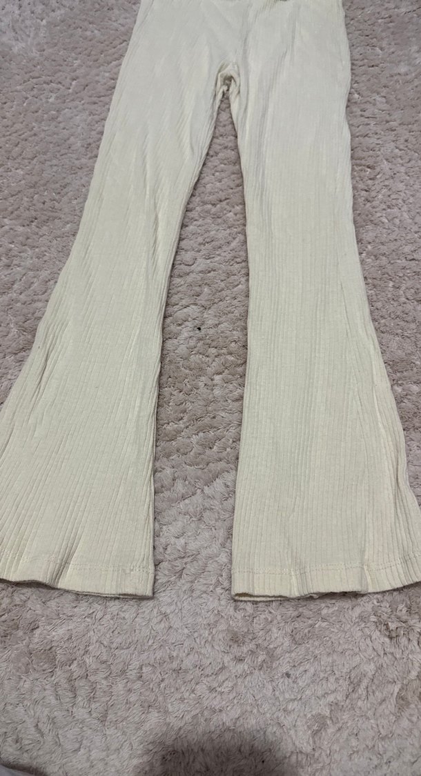 Bej çocuk ispanyol paça tayt - Görsel 2