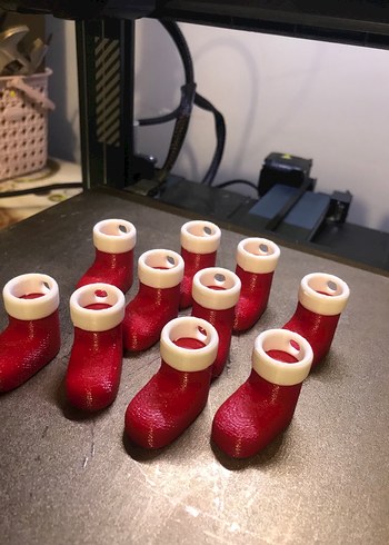 10Adet Yılbaşı Noel Anahtarlık - Görsel 2