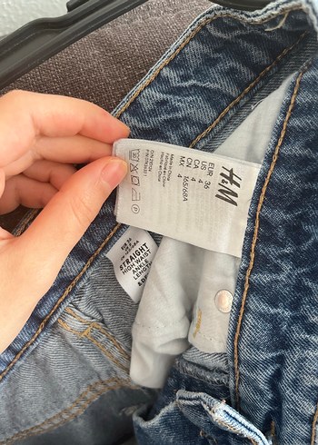 Düğmeli Mavi Kadın Midi Boy Bol Kot Pantolon - Görsel 4