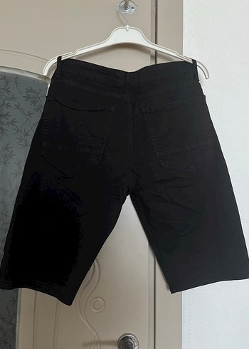 Siyah Kemerli Erkek Kot Şort - Görsel 2