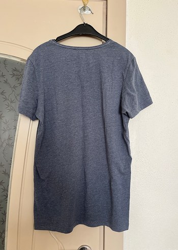 Erkek Gri Denim T-shirt - Görsel 2