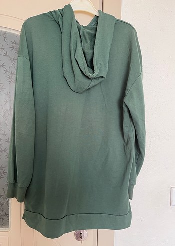 Kapüşonlu Yeşil Kadın Sweatshirt - Görsel 2