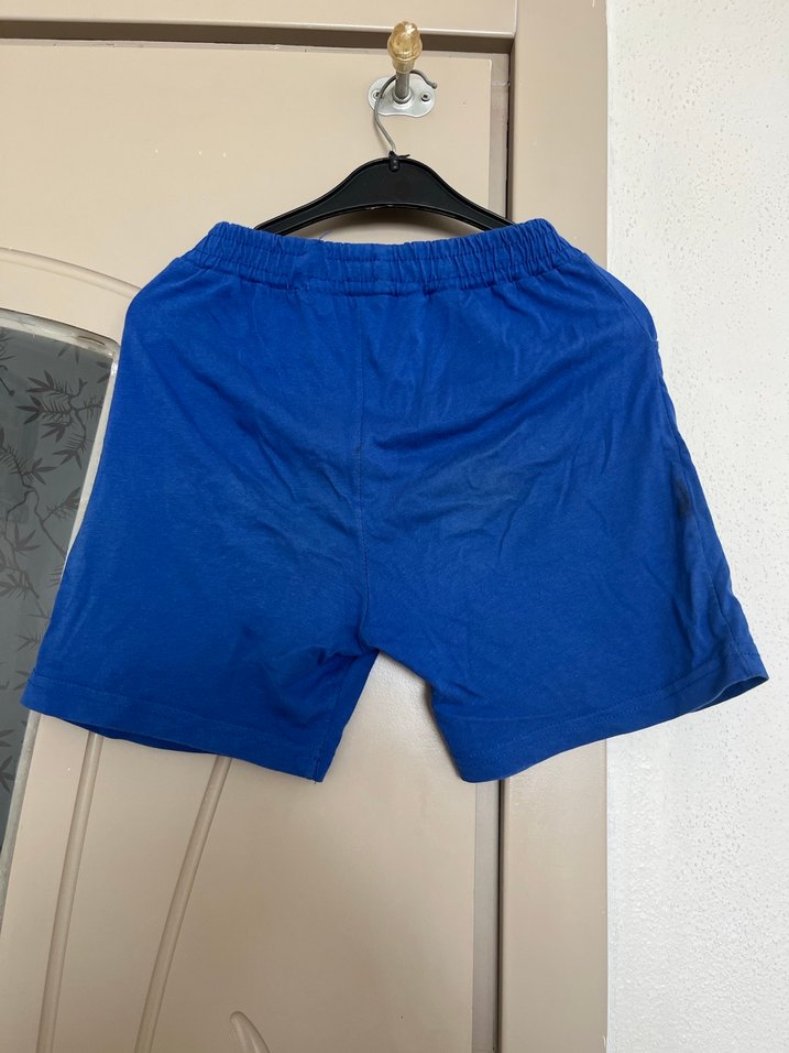 Erkek Çocuk Baskılı Mavi Rahat Şort - Görsel 2