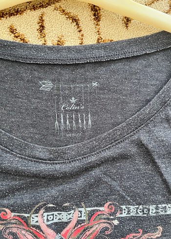 Gri Baskılı Hamile Tişörtü, Kısa Kollu, Bol Kesim - Görsel 3