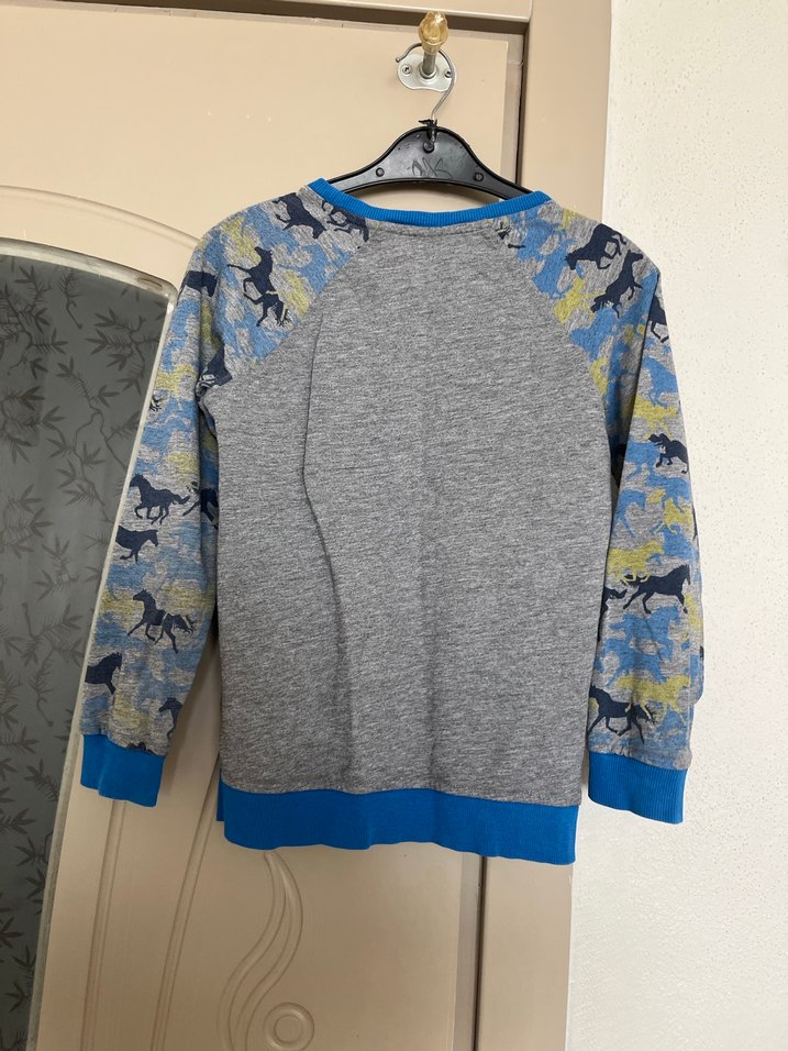 Gri Erkek Çocuk Baskılı Sweatshirt - Görsel 2