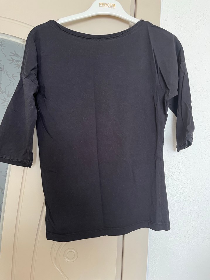 Kadın Siyah Rock Punk Baskılı Tişört - Görsel 2