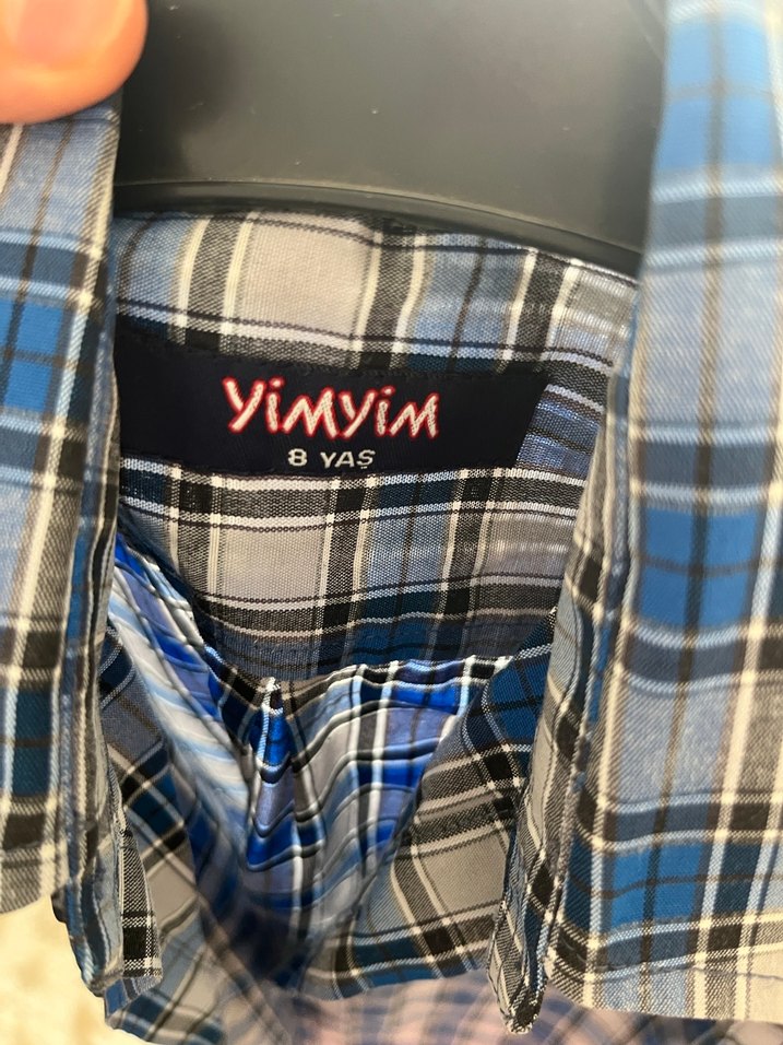 Erkek çocuk Kısa Kollu Ekose Gömlek - Görsel 3