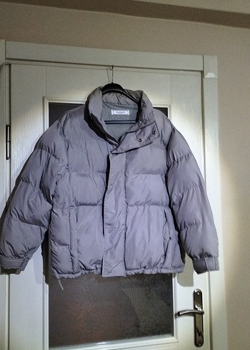 Gri Erkek Midi Boy Düğmeli Kış Ceketi - Görsel 2