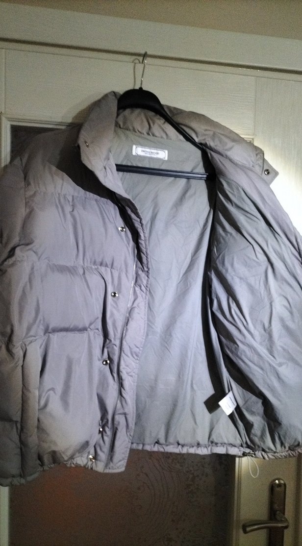 Gri Erkek Midi Boy Düğmeli Kış Ceketi - Görsel 4