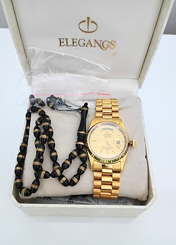 ELEGANGS AMERİKAN MARKA ALTİN KAPLAMALI BAY SAAT