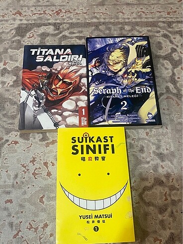 Manga Set (Attack On Titan Seraph of the End,Suikast Sınıfı)