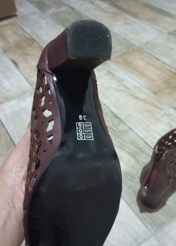 Bej Minimalist Blok Topuklu Kadın Abiye Ayakkabı - Görsel 7