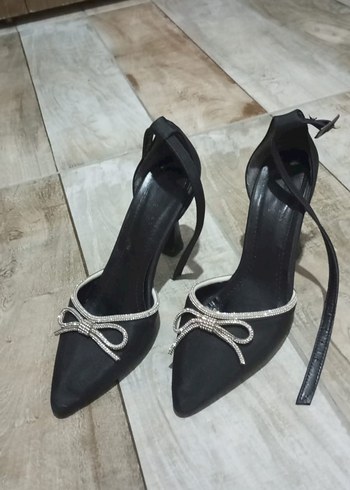 Bej Minimalist Blok Topuklu Kadın Abiye Ayakkabı - Görsel 3