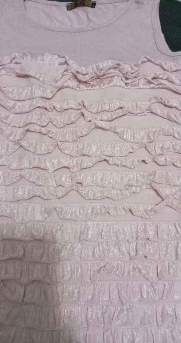 Pembe Renkli Fırfırlı Kadın Triko Elbise - Görsel 3