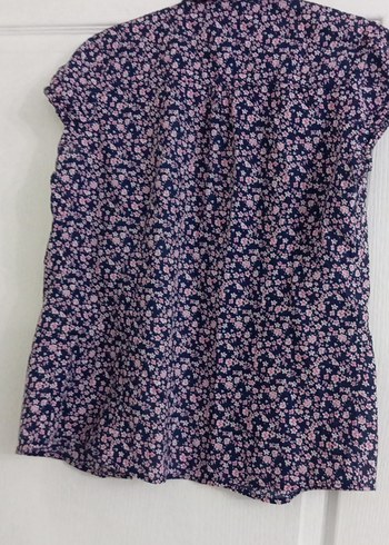 Mor Desenli Kısa Kollu Gömlek - Görsel 4