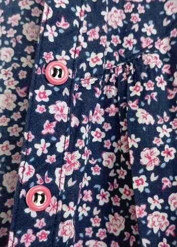 Mor Desenli Kısa Kollu Gömlek - Görsel 2