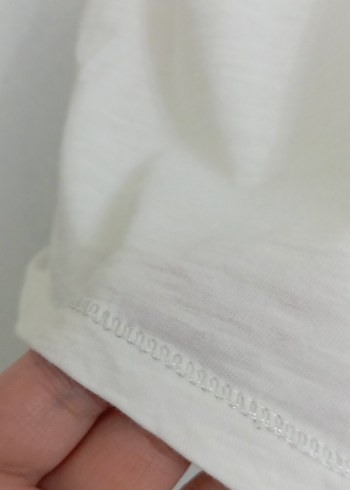 Kız Çocuk Beyaz Dantel Detaylı Tişört - Görsel 3