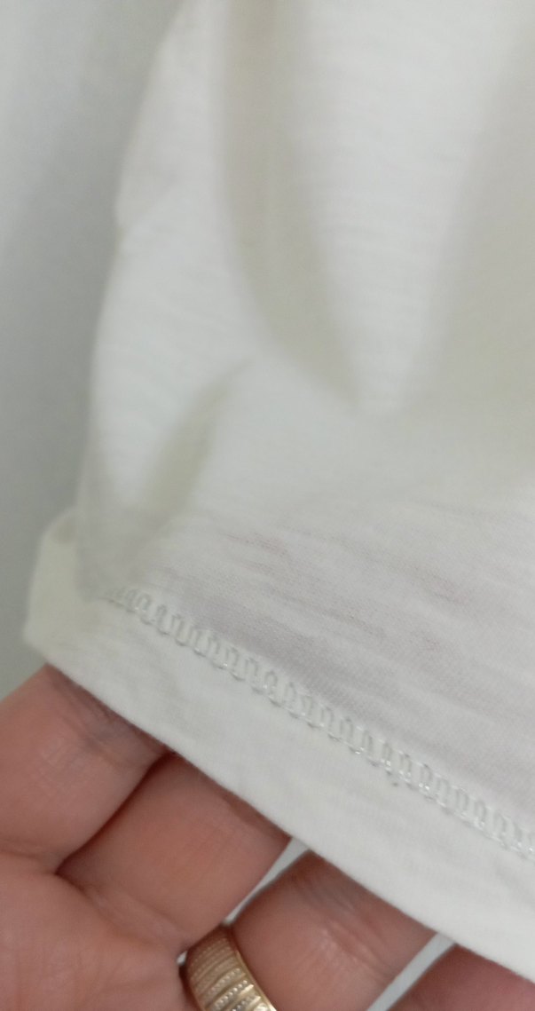 Kız Çocuk Beyaz Dantel Detaylı Tişört - Görsel 3