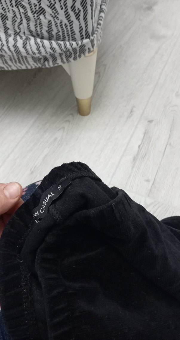 Siyah Kadın Kadife tayt  Midi Boy - Görsel 2