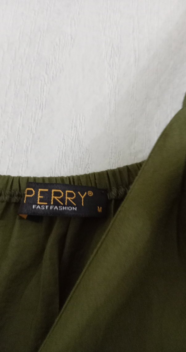 Kadın Keten Haki Askılı Tulum - Görsel 3