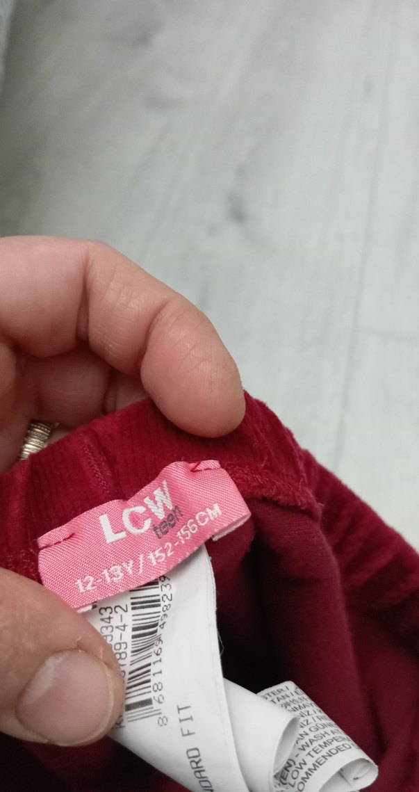 Kız Çocuk Koyu Kırmızı Dar Kesim Tayt - Görsel 2