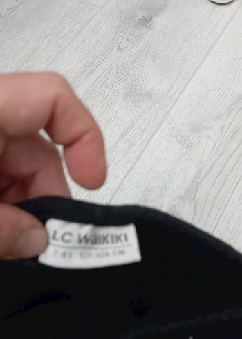 Kız Çocuk Siyah Uzun Kollu Ponili  Tişört - Görsel 3