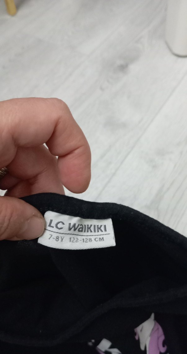 Kız Çocuk Siyah Uzun Kollu Ponili  Tişört - Görsel 4