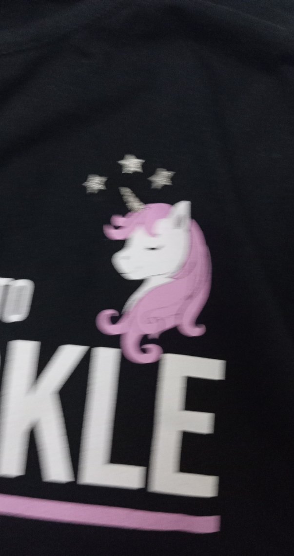 Kız Çocuk Siyah Uzun Kollu Ponili  Tişört - Görsel 2