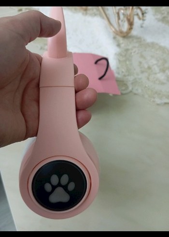 Pembe LED Işıklı kulaklık - Görsel 4