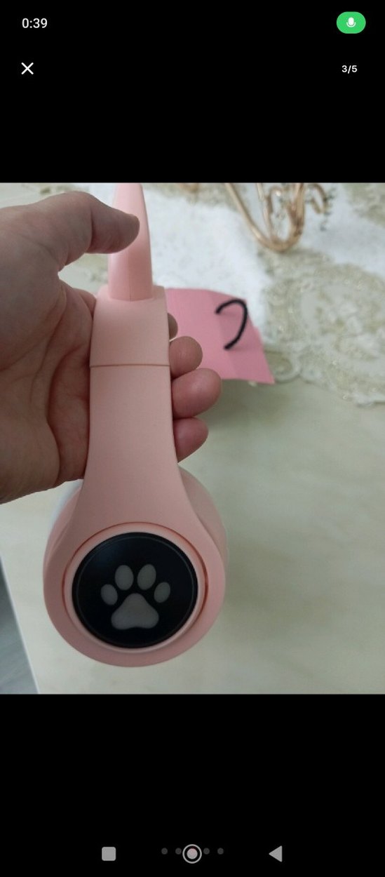 Pembe LED Işıklı kulaklık - Görsel 4