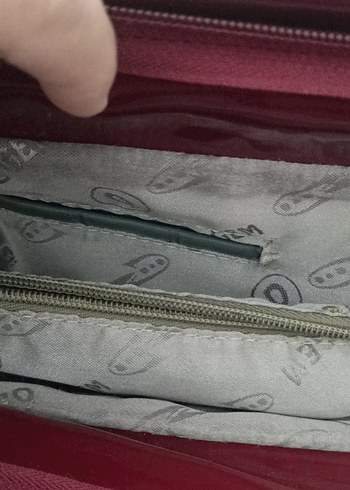 Bordo Parlak Deri Kadın Çanta - Görsel 5