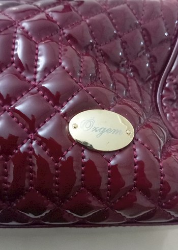 Bordo Parlak Deri Kadın Çanta - Görsel 3