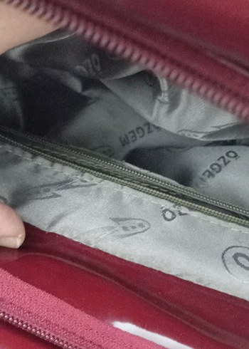 Bordo Parlak Deri Kadın Çanta - Görsel 6