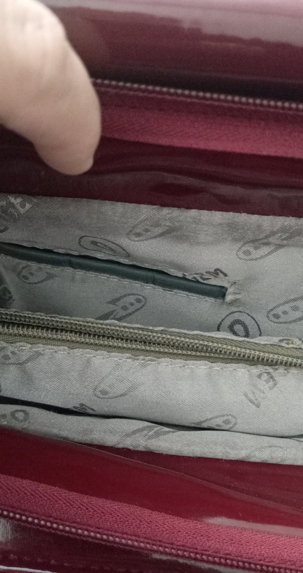 Bordo Parlak Deri Kadın Çanta - Görsel 5