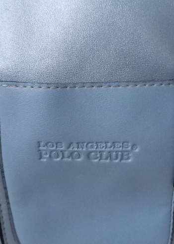 Mavi Deri Kadın Çanta Fermuarlı Cepli - Görsel 2