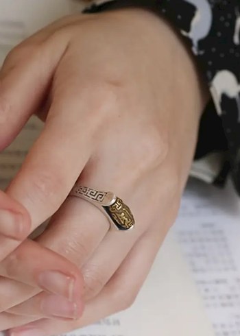 Erkek Vintage Dua Yüzük - Görsel 3