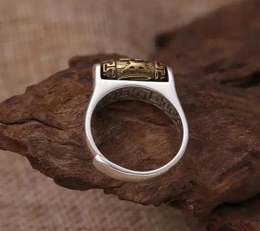 Erkek Vintage Dua Yüzük - Görsel 2