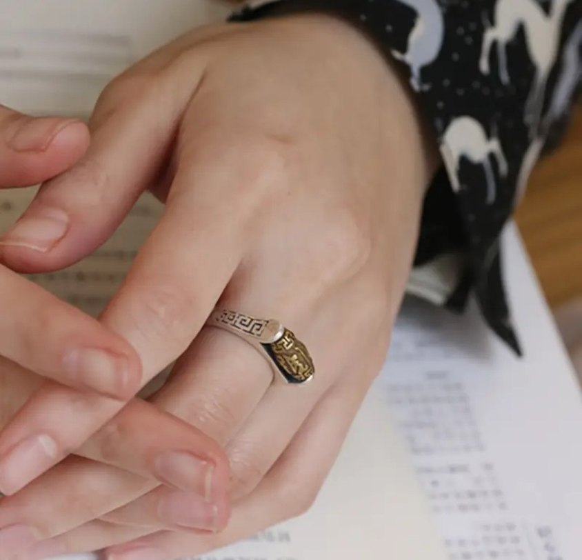 Erkek Vintage Dua Yüzük - Görsel 3