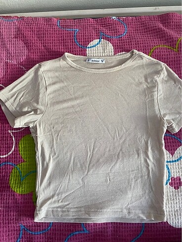 Addax transparan crop krem rengi