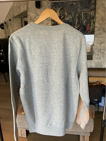 H&M Gri desenli sweatshirt