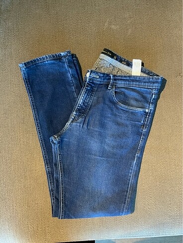 Massimo Dutti Koyu Mavi Kot Pantolon