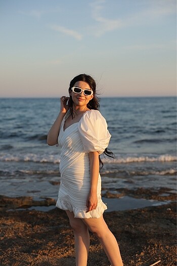 Beyaz elbise - Görsel 6