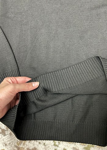 m Beden siyah Renk Siyah Boğazlı Erkek Triko Kazak