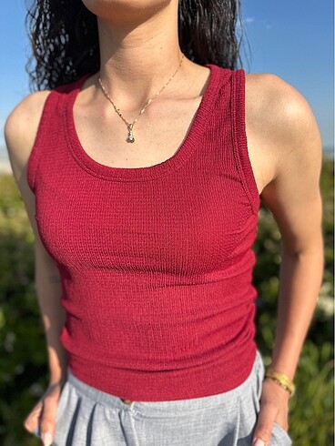 s Beden Likralı Crop Bluz