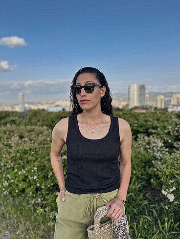 Likralı Crop Bluz