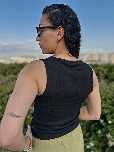 Diğer Likralı Crop Bluz