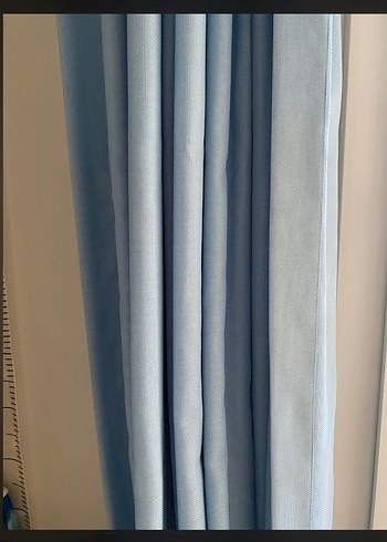 Mavi Nakışlı Hafif Tül Perde - Görsel 3