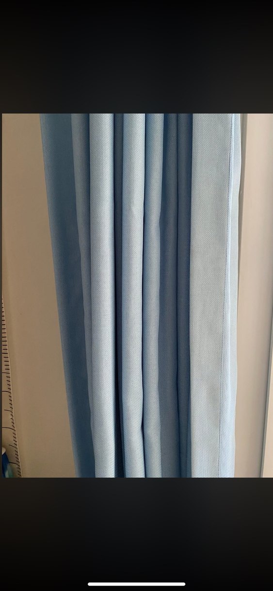 Mavi Nakışlı Hafif Tül Perde - Görsel 3