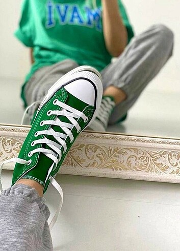 40 Beden yeşil Renk Converse All Star Yeşil
