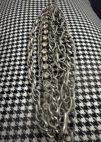 Gri Yılan Desenli Kadın Zincirli El Aksesuarı - Görsel 3